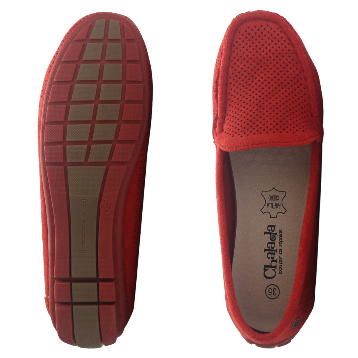 Mocasin Mujer  Chalada Nautico-2 Rojo Casual