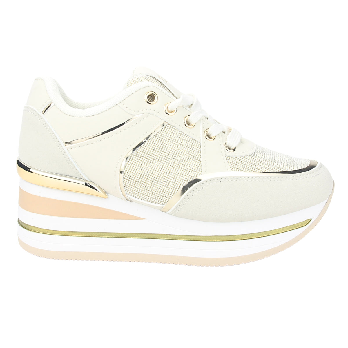 Zapatilla Chalada Mujer Jettix-3 Dorado Urbano