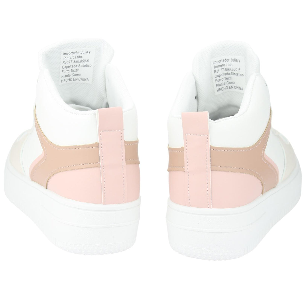 Zapatilla Chalada Mujer Joggo-5 Blanco Rosado Urbano