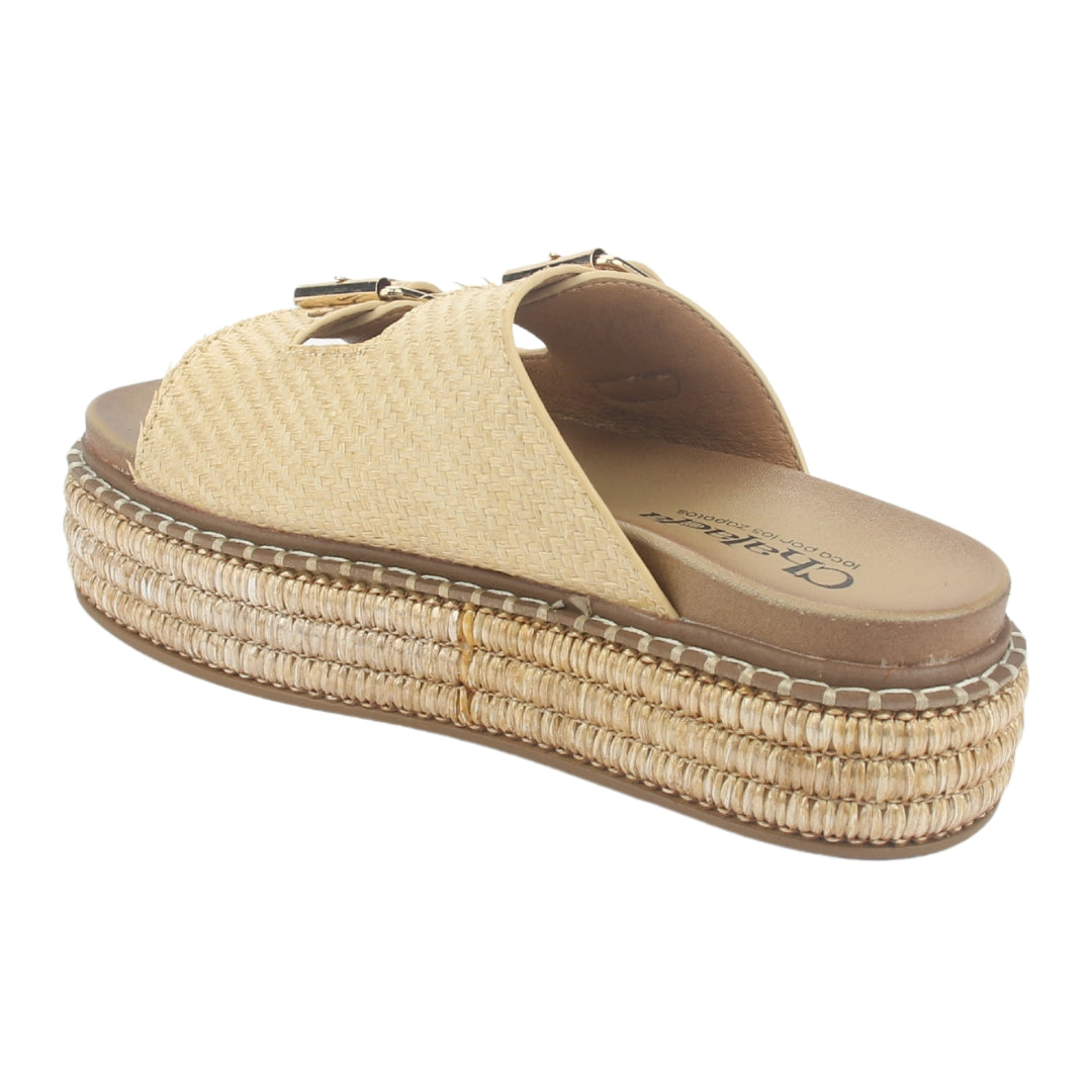 Sandalia Chalada Mujer Yukon-15 Beige Plataforma Poki