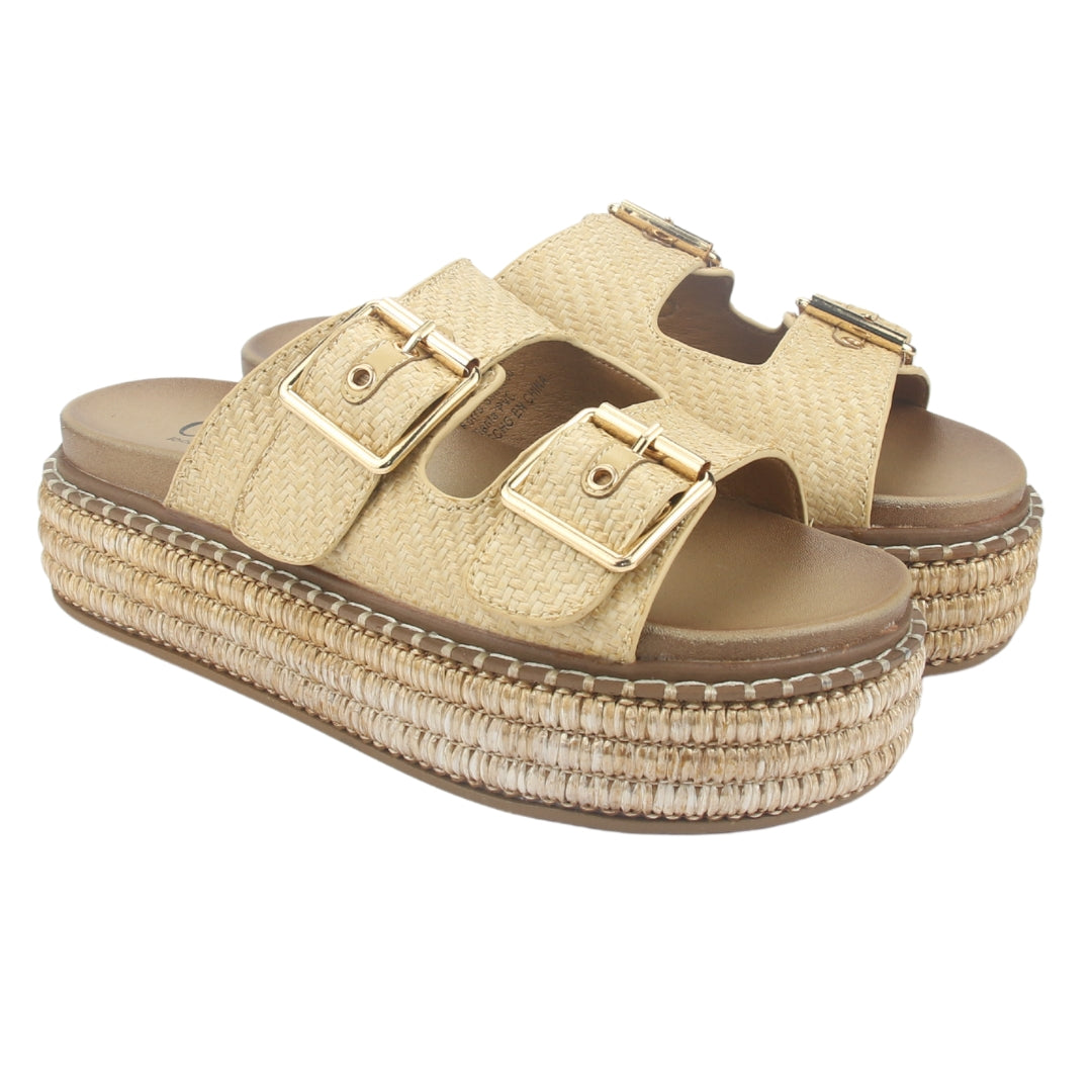 Sandalia Chalada Mujer Yukon-15 Beige Plataforma Poki