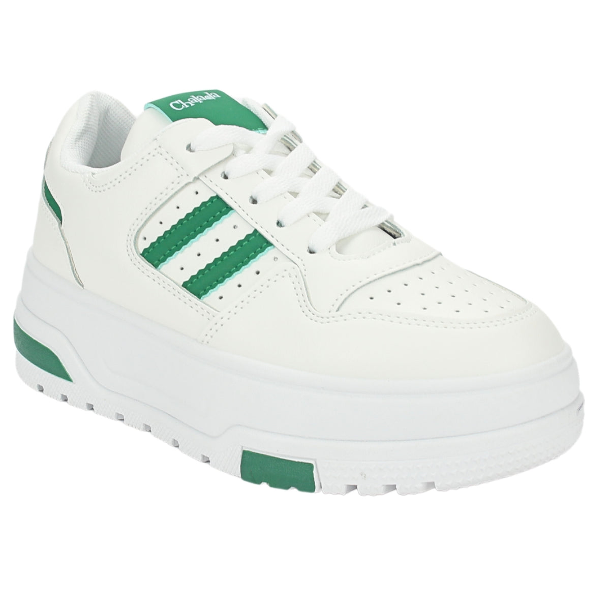 Zapatilla Chalada Mujer Trume-1 Blanco Verde Casual