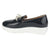 Mocasin Chalada Mujer Wonder-1 Negro Blanco Casual