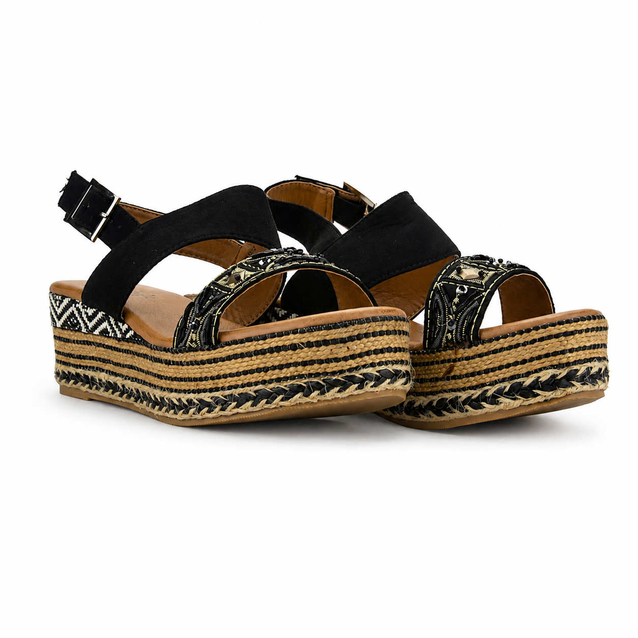 Sandalia Negro Mujer Casual Chalada Masie