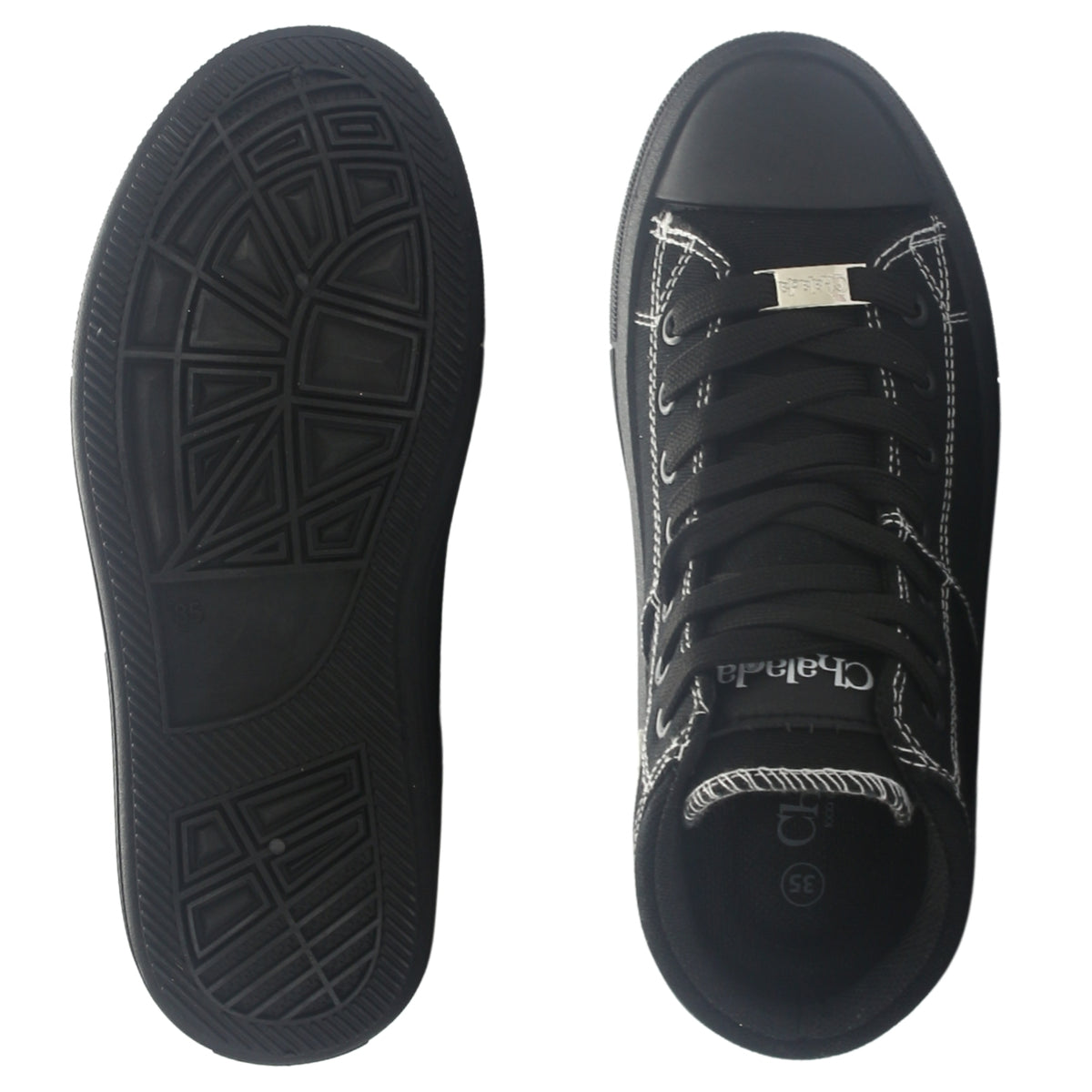 Zapatilla Chalada Mujer Clu-15 Negro Urbano