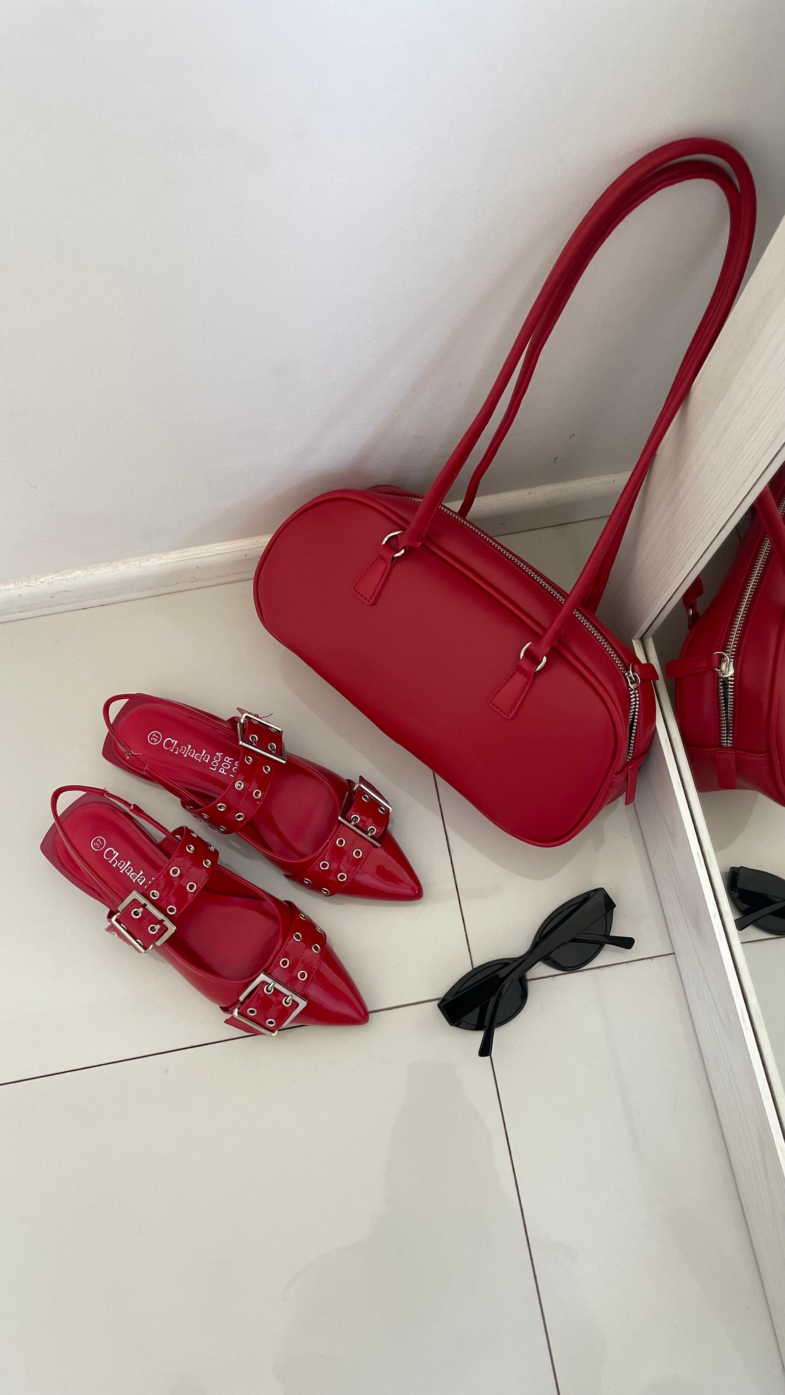 Ballerina Mujer Chalada Slik-1 Rojo Casual