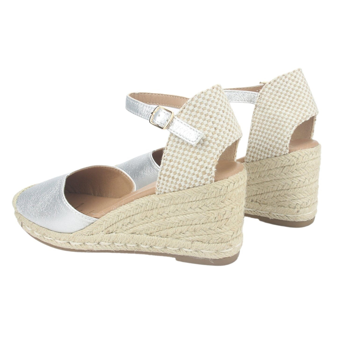 Alpargatas Chalada Mujer Penny-2 Plateado Plataforma Tacones Altos Chalada 