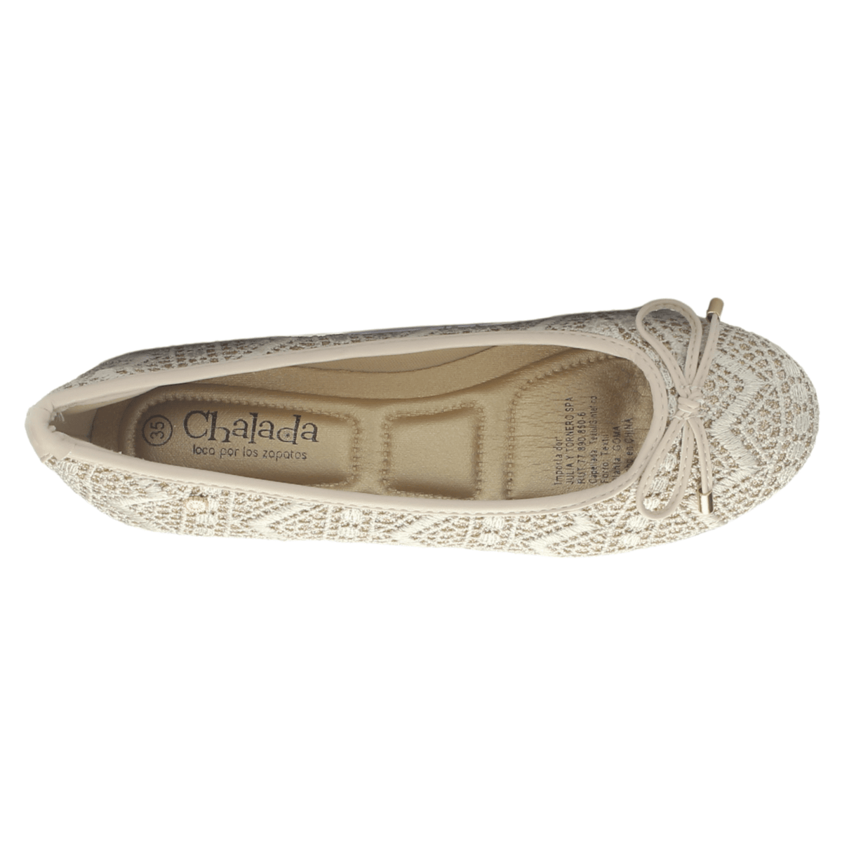 Ballerina Mujer Chalada Nathan-27 Dorado Casual Ballerinas Chalada 