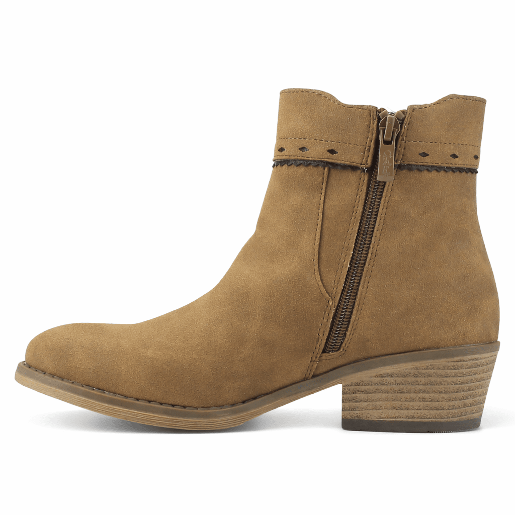 Bota Beige Mujer Casual Chalada Camp Botines Taco Chalada 