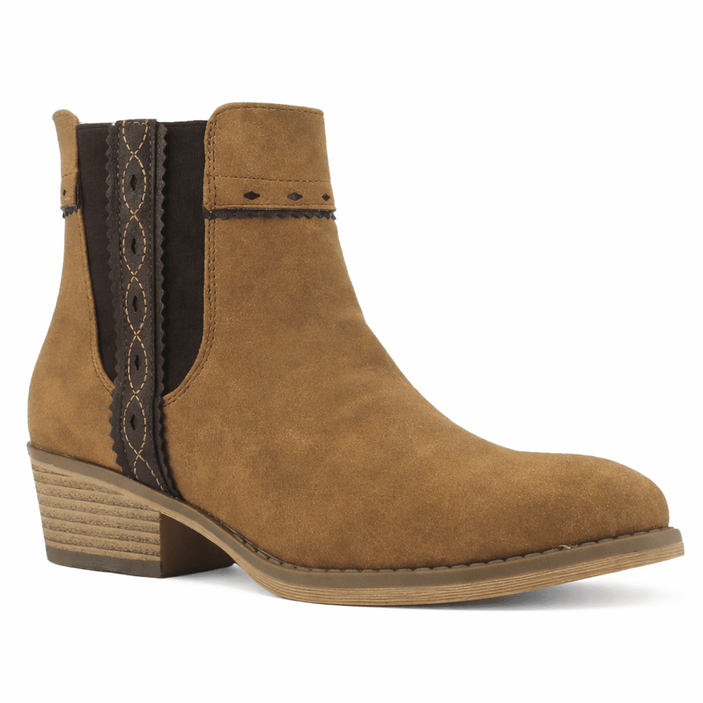 Bota Beige Mujer Casual Chalada Camp Botines Taco Chalada 