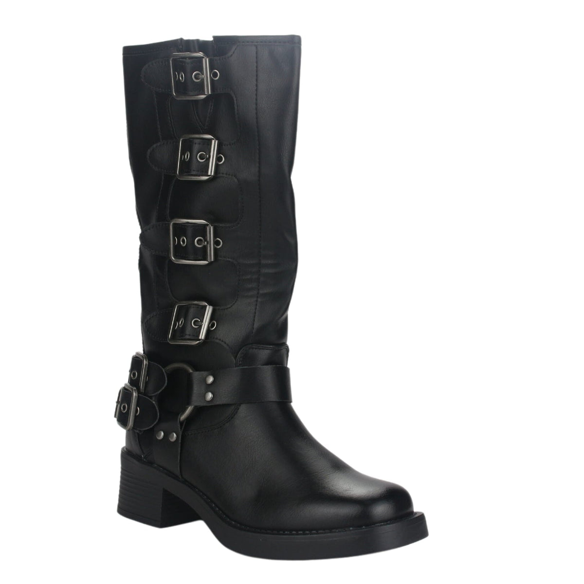 Bota Chalada Mujer Biker-2 Negro Casual Botas Taco Chalada 