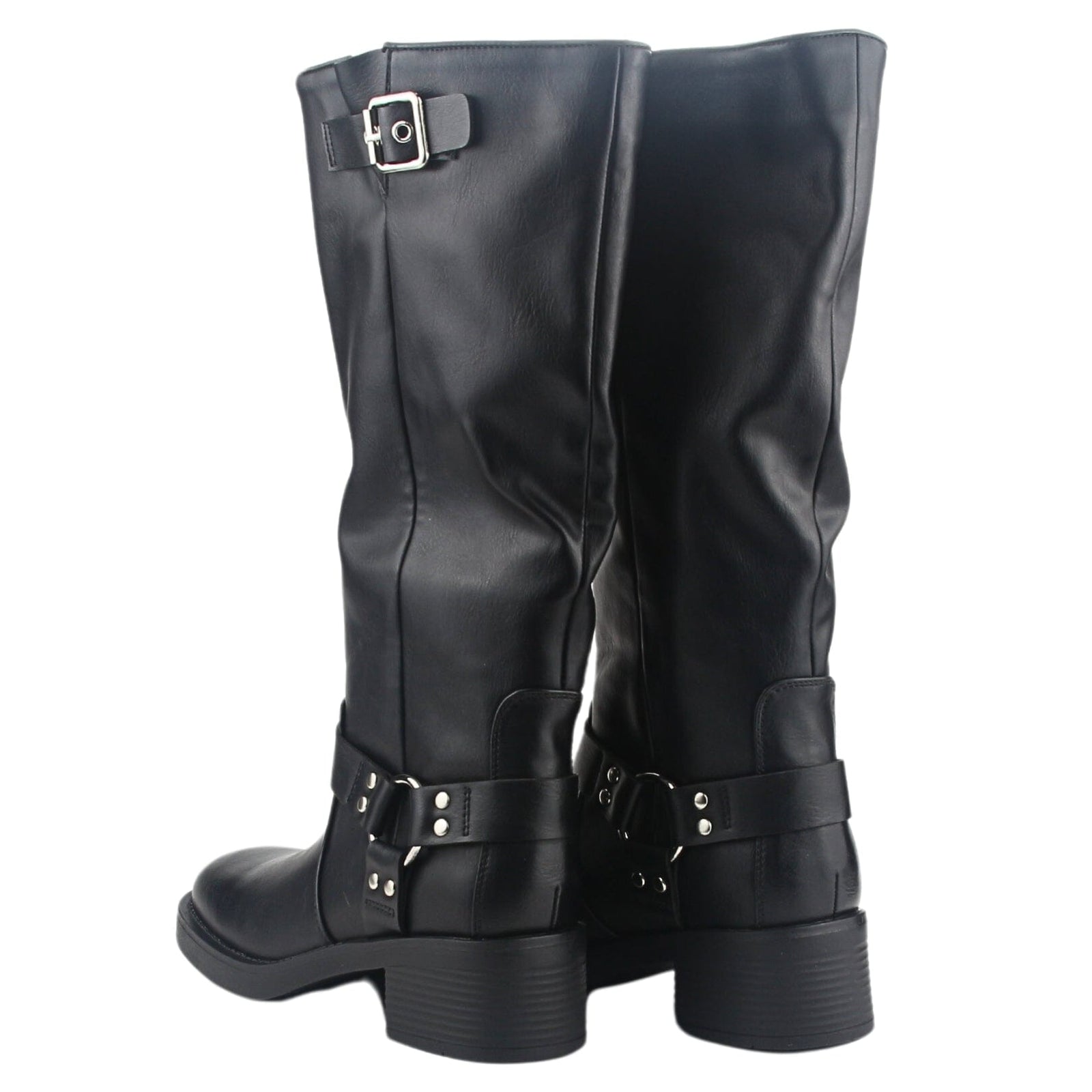 Bota Chalada Mujer Biker-3 Negro Casual Botas Taco Chalada 