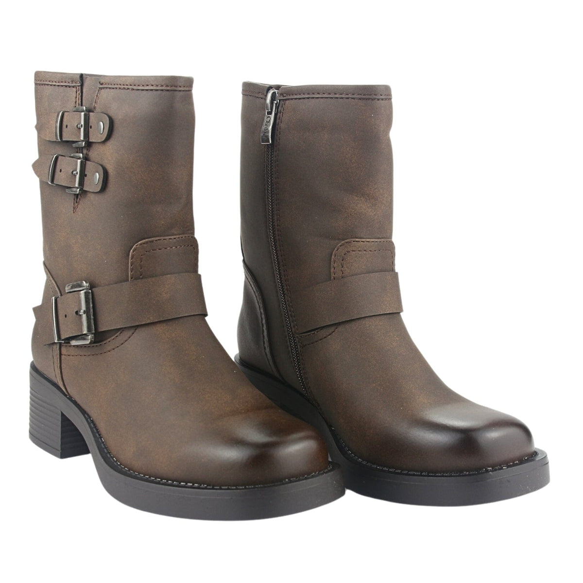 Bota Chalada Mujer Biker-4 Café Casual Botines Chalada 