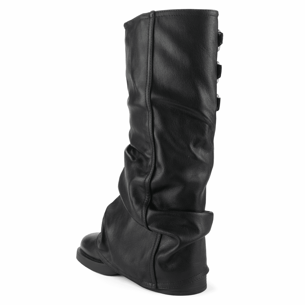 Bota Chalada Mujer Biker-7 Negro Casual Botas Taco Chalada 