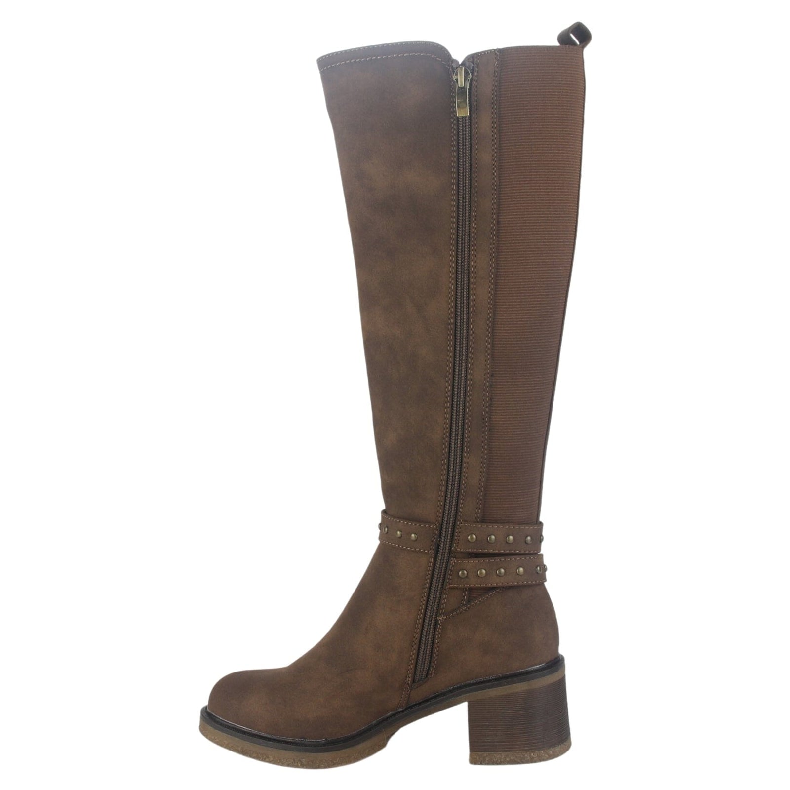 Bota Chalada Mujer Crepe-10 café Casual Botas Taco Chalada 