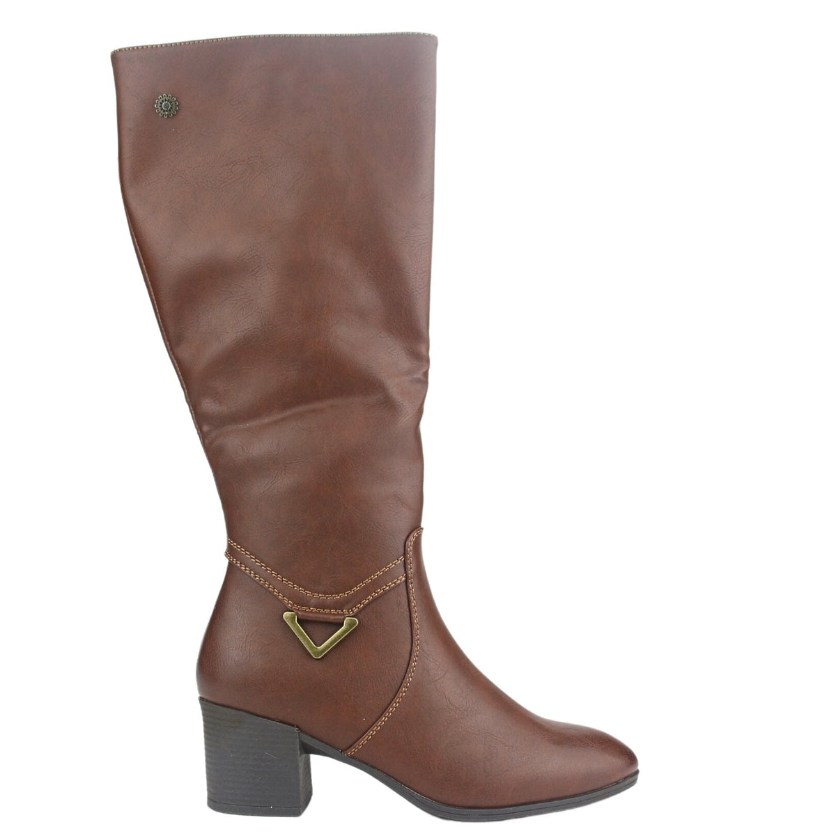 Bota Chalada Mujer Gally-1 Brandy Casual Botas Taco Chalada 