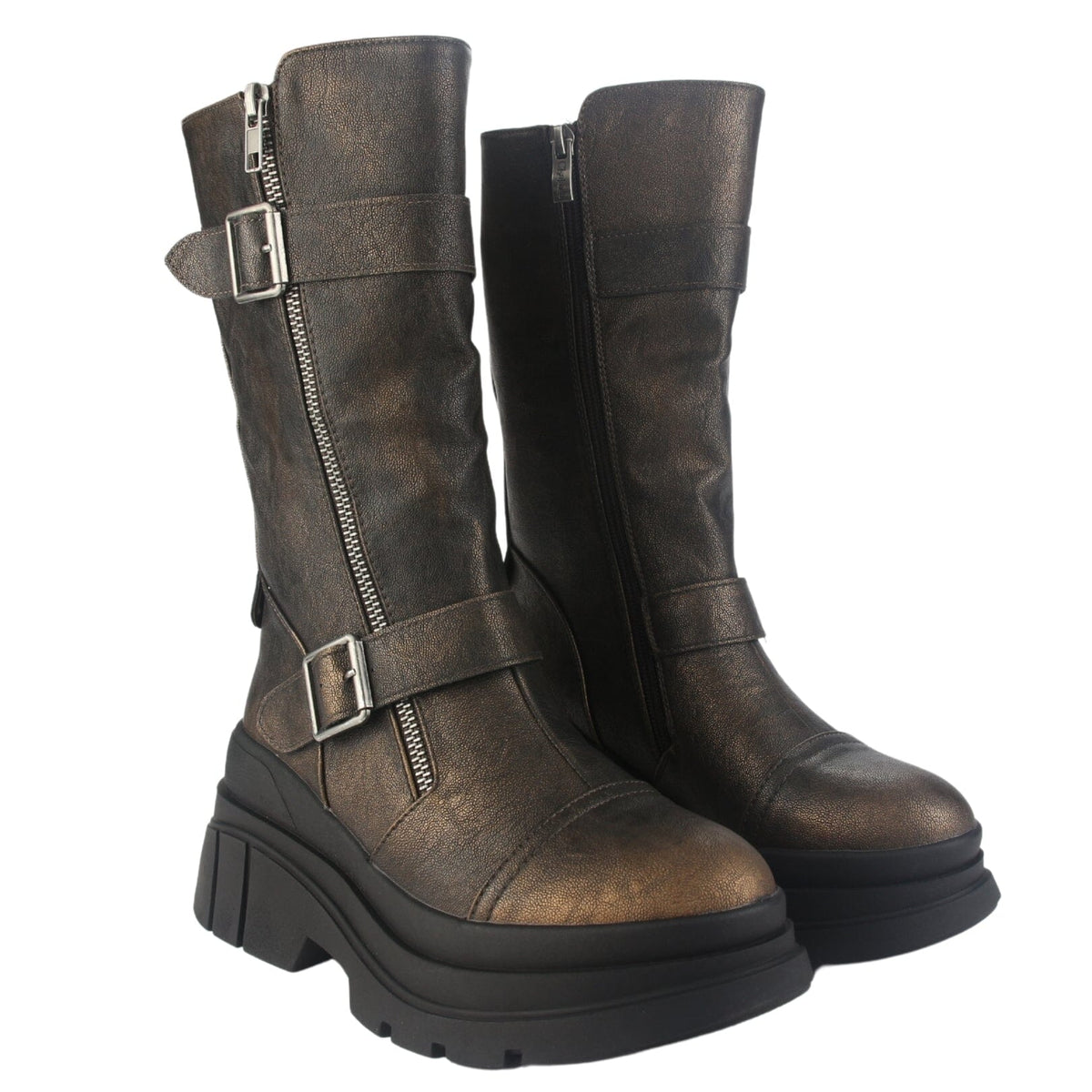 Bota Chalada Mujer Natirus-2 Café Casual Botas Plataforma Chalada 