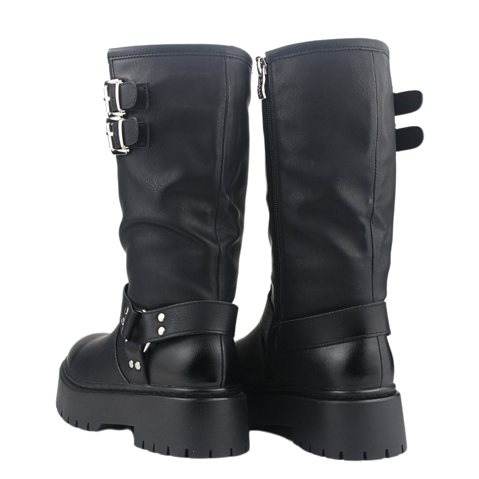 Bota Chalada Mujer Rust-23 Negro Plataforma Botas Taco Chalada 