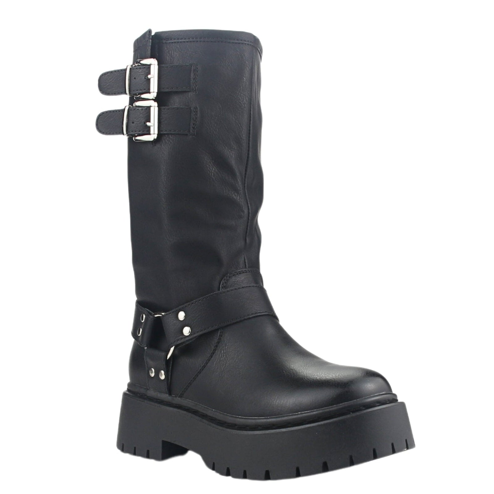 Bota Chalada Mujer Rust-23 Negro Plataforma Botas Taco Chalada 