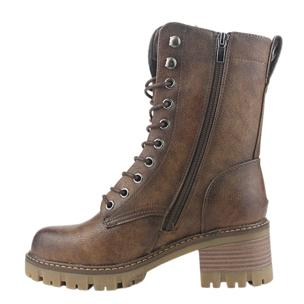Bota Chalada Mujer Sindy-5 Café Casual Botas Taco Chalada 