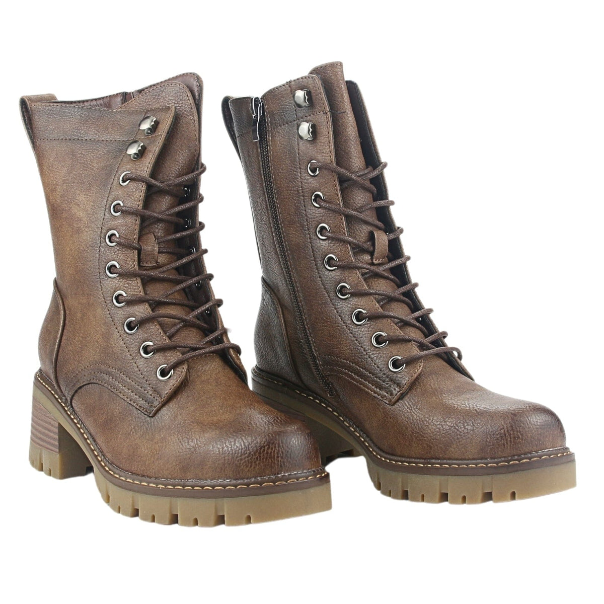 Bota Chalada Mujer Sindy-5 Café Casual Botas Taco Chalada 