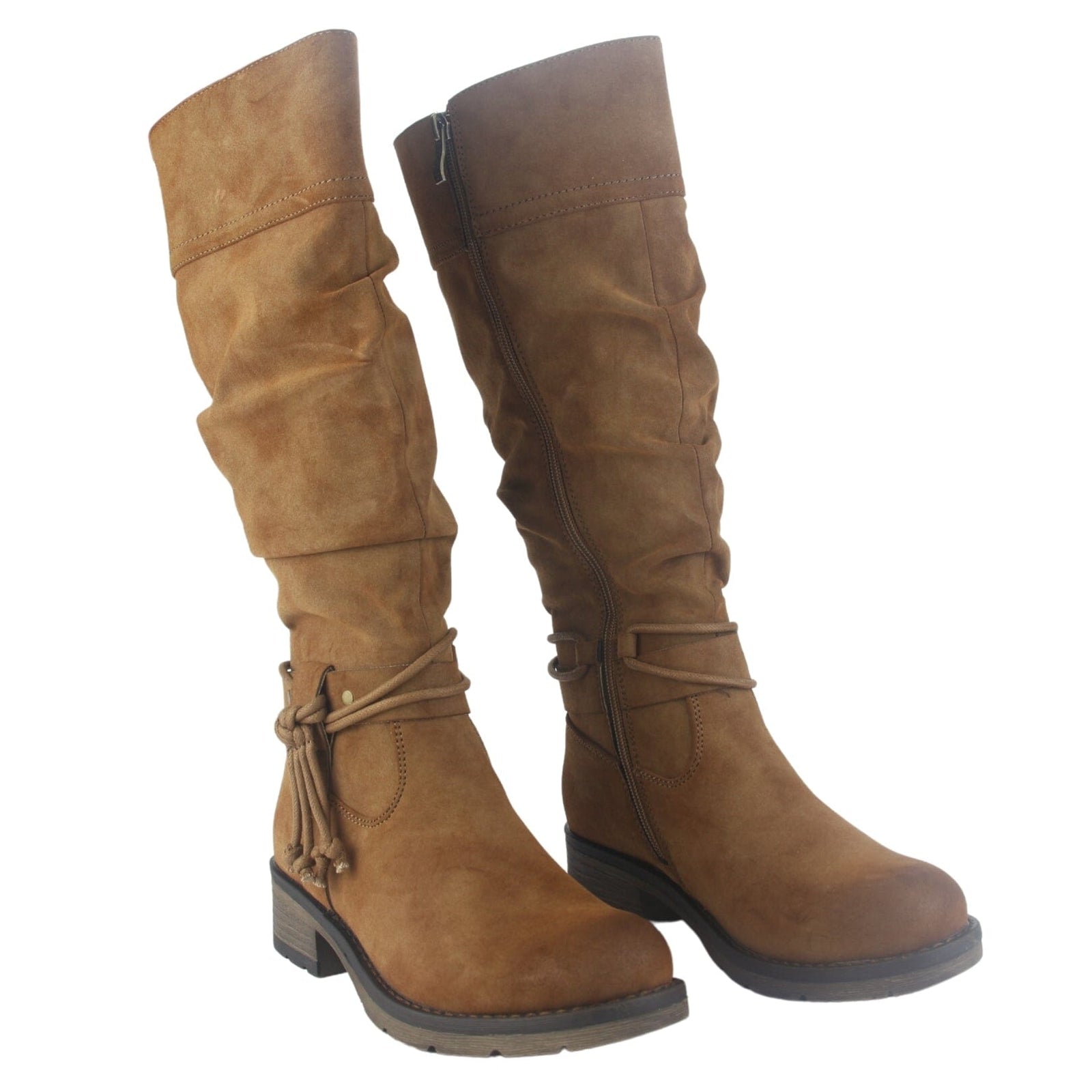 Bota Chalada Mujer Torri-30 Camel Casual Botas Taco Chalada 