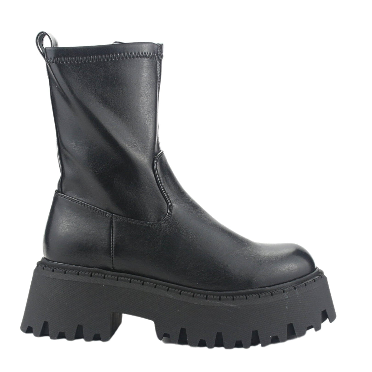 Bota Chalada Mujer Tractor-20 Negro Casual Botines Plataforma Chalada 