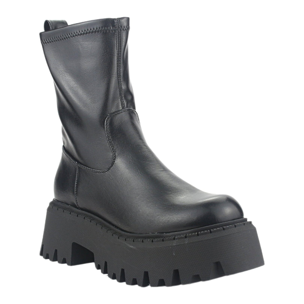 Bota Chalada Mujer Tractor-20 Negro Casual Botines Plataforma Chalada 