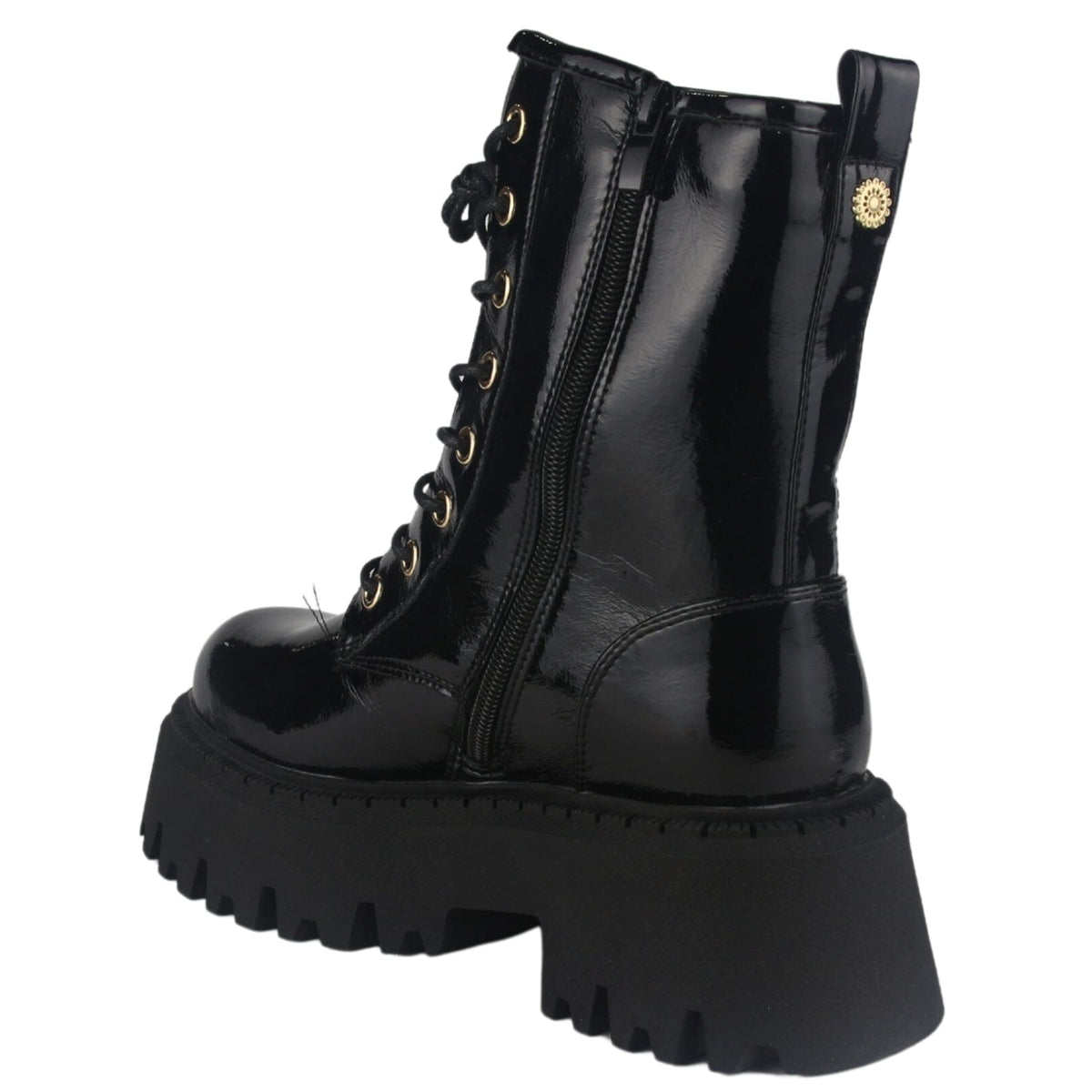 Bota Chalada Mujer Tractor-21 Negro Casual Botines Plataforma Chalada 