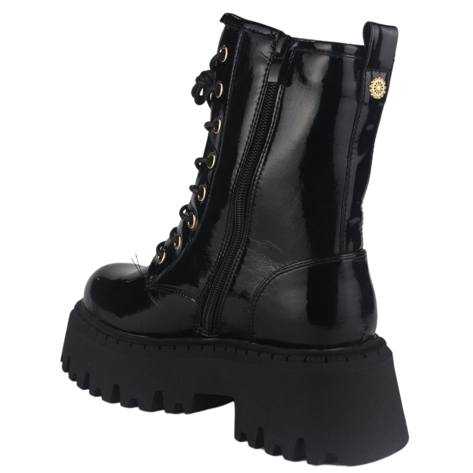 Bota Chalada Mujer Tractor-21 Negro Casual Botines Plataforma Chalada 