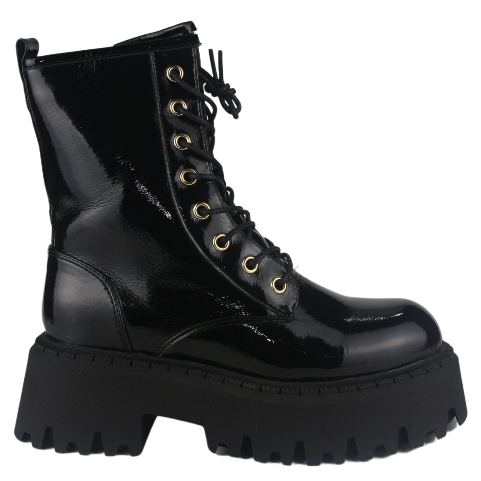 Bota Chalada Mujer Tractor-21 Negro Casual Botines Plataforma Chalada 