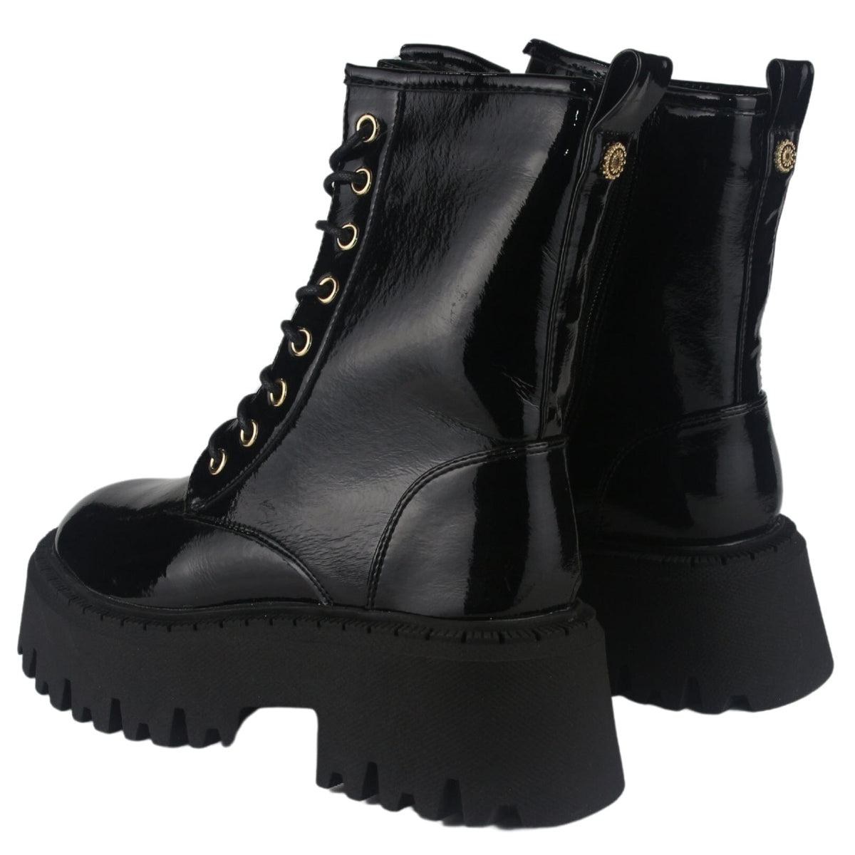 Bota Chalada Mujer Tractor-21 Negro Casual Botines Plataforma Chalada 