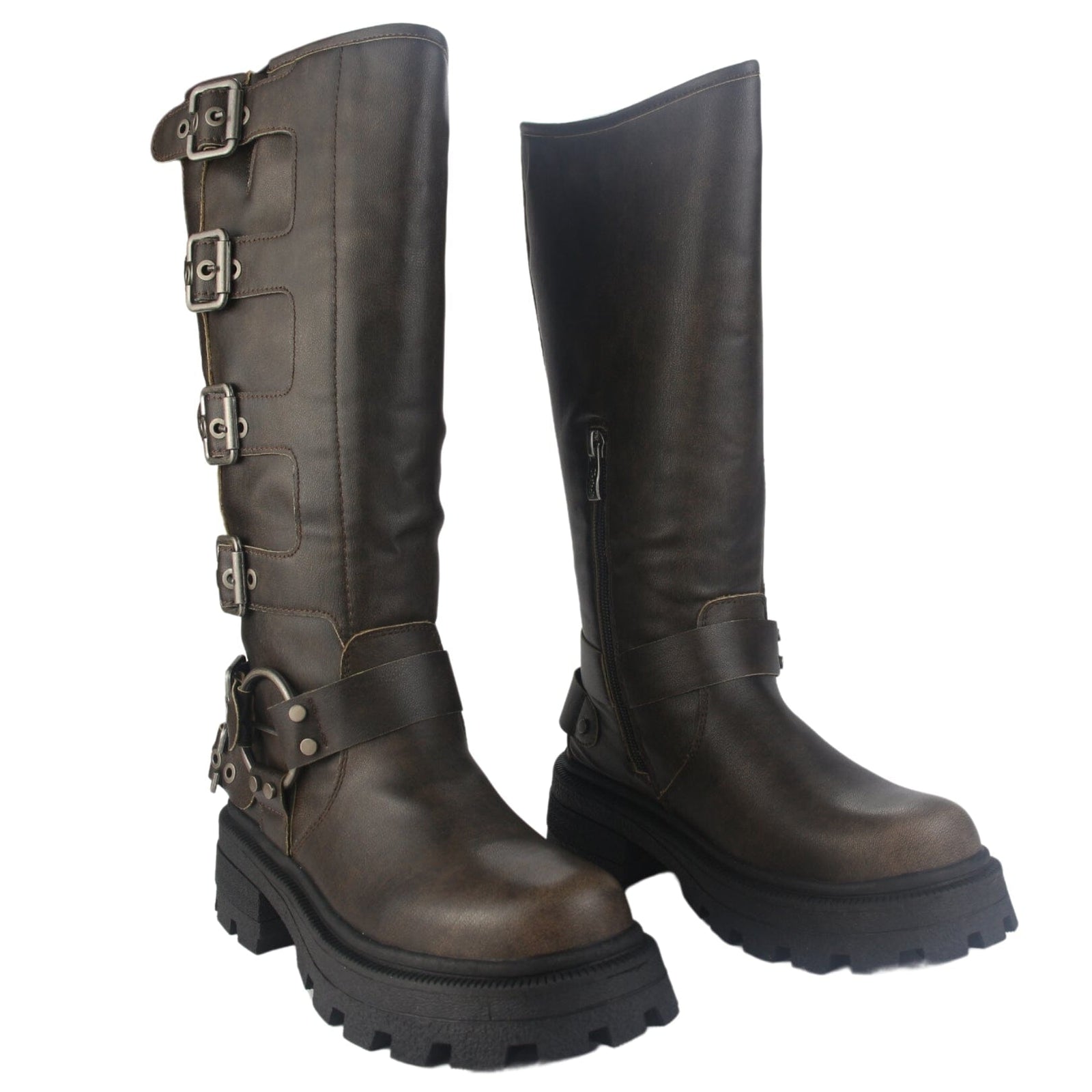 Bota Chalada Mujer Triva-1 Café Casual Botas Plataforma Chalada 