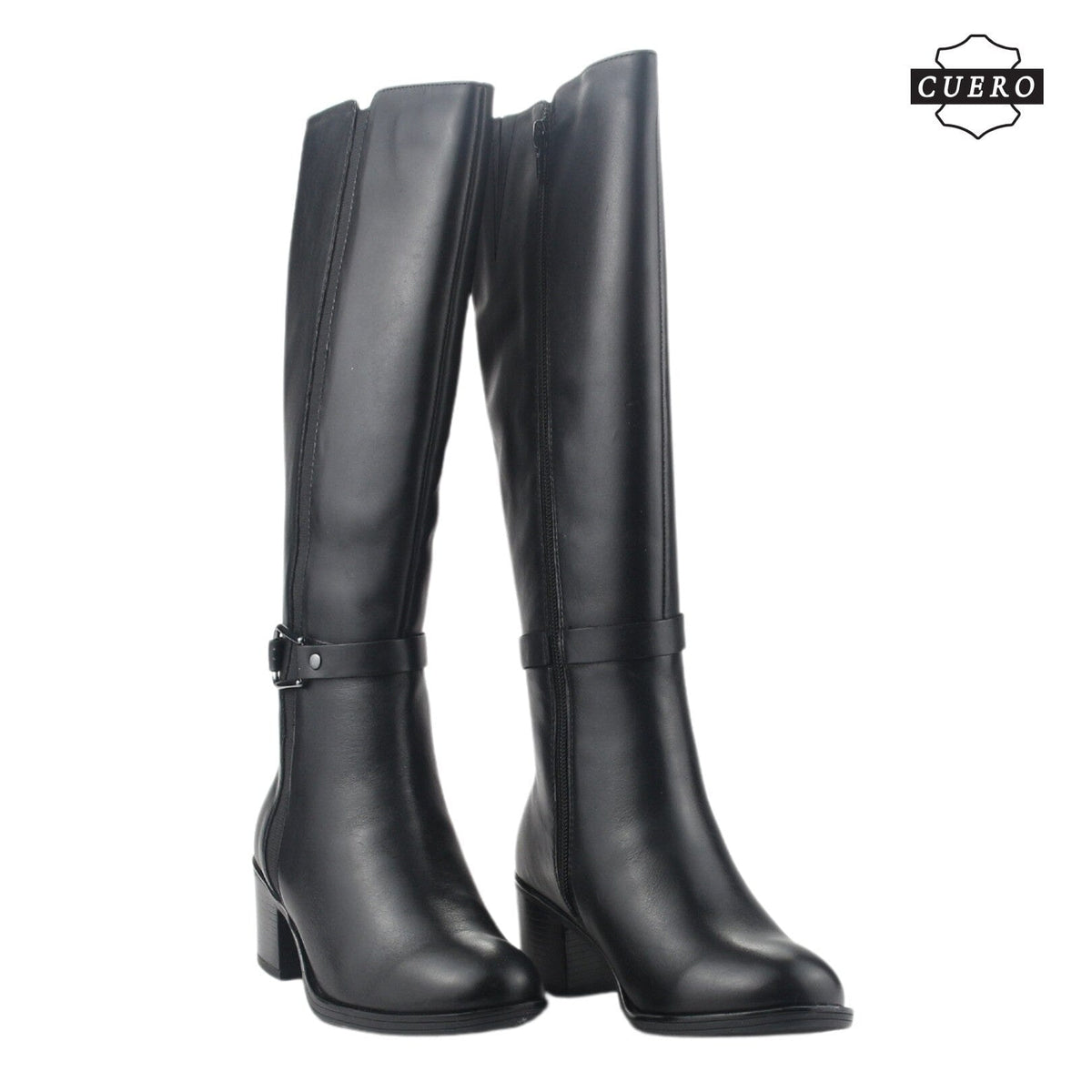 Bota de Cuero Chalada Mujer Palena-1 Negro Casual Botas Taco Chalada 