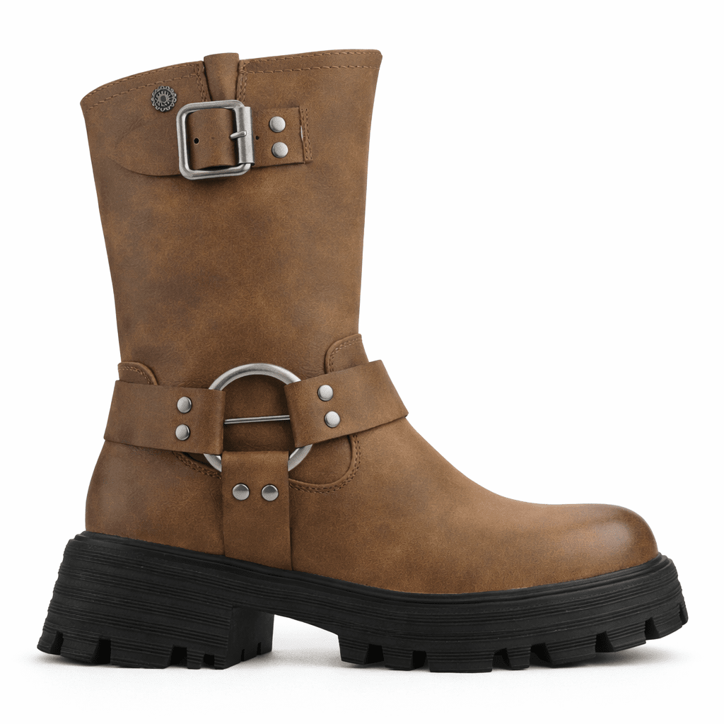 Bota Tostado Mujer Casual Chalada Messa Botines Taco Chalada 