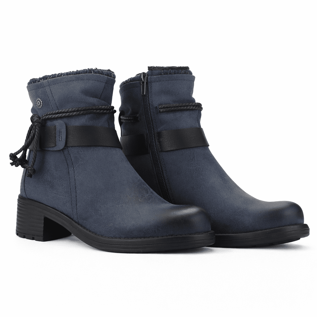 Botin Azul Mujer Casual Chalada Torke Botines Taco Chalada 