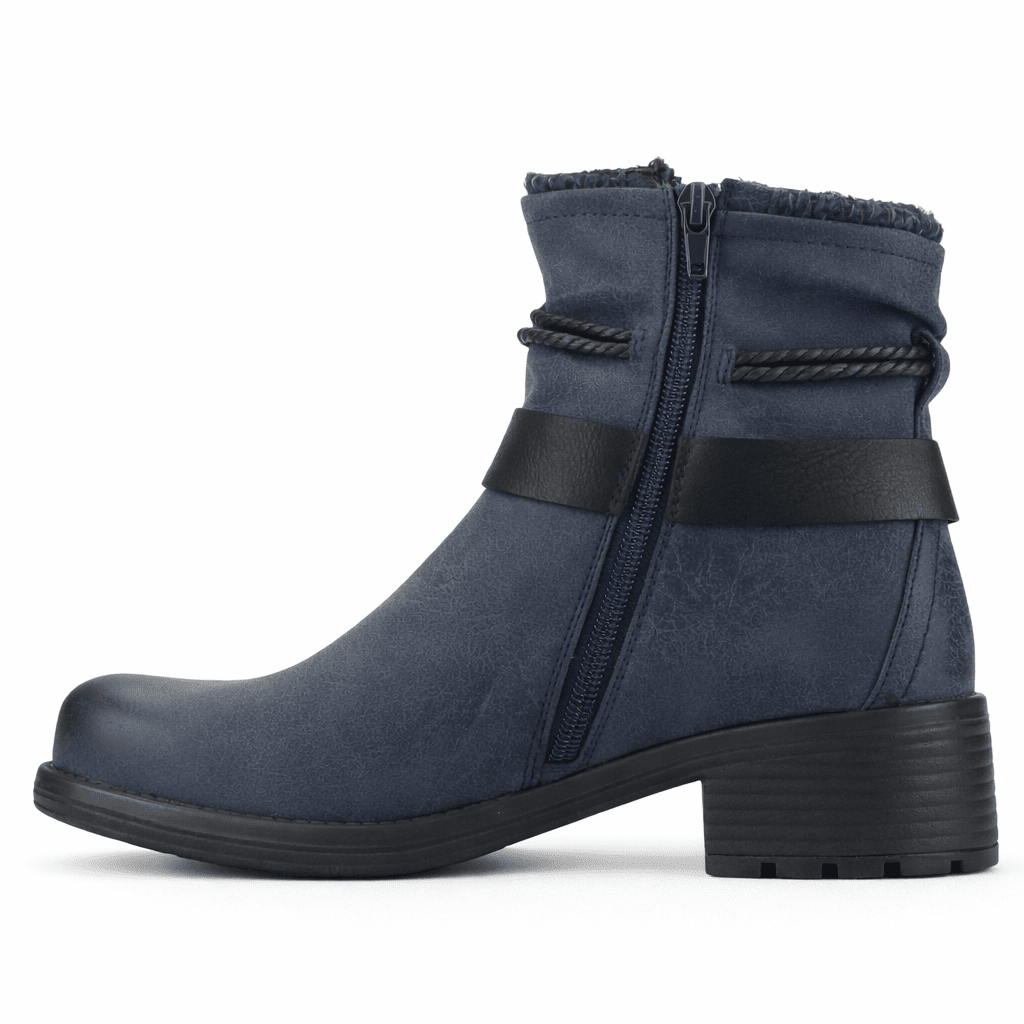 Botin Azul Mujer Casual Chalada Torke Botines Taco Chalada 