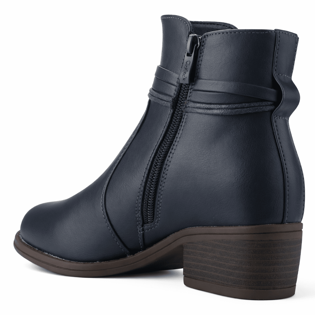 Botin Azul Mujer Casual Chalada Trosi Botines Taco Chalada 
