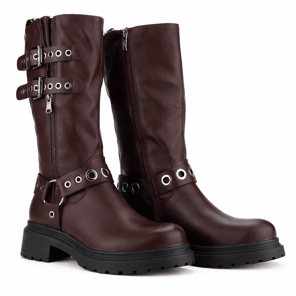 Botin Burdeo Mujer Casual Chalada Bika Botines Taco Chalada 