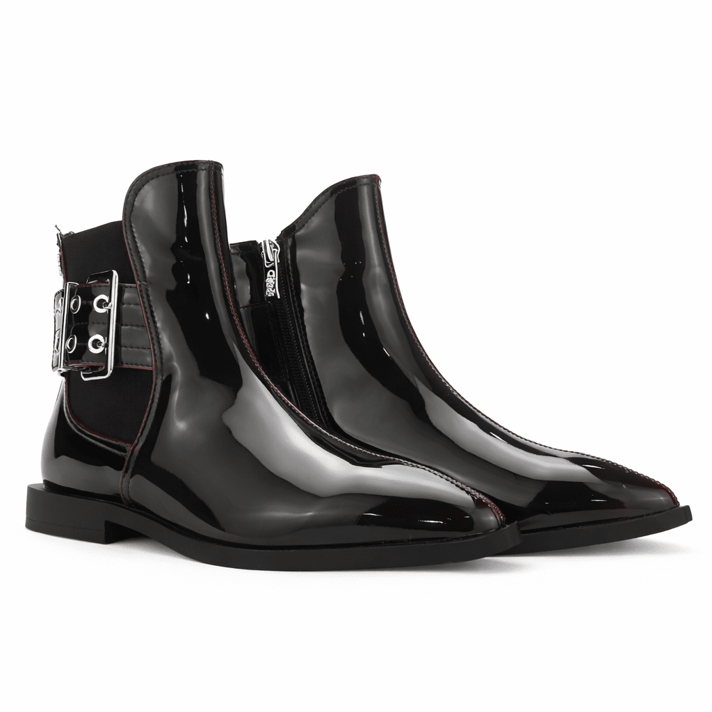 Botin Burdeo Mujer Casual Chalada Slik Botines Taco Chalada 