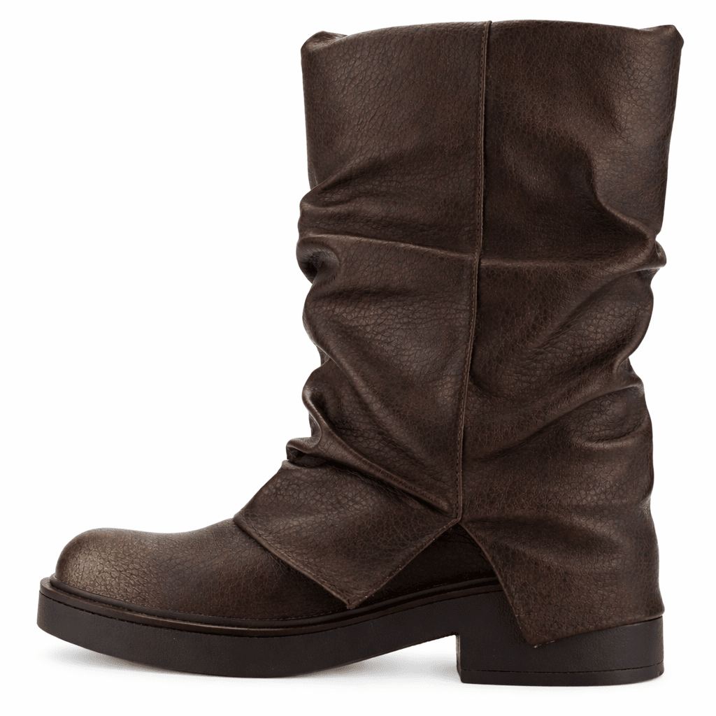 Botin Café Mujer Casual Chalada Biker Botines Taco Chalada 