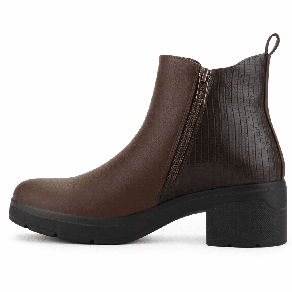 Botin Café Mujer Casual Chalada Madena Botines Taco Chalada 