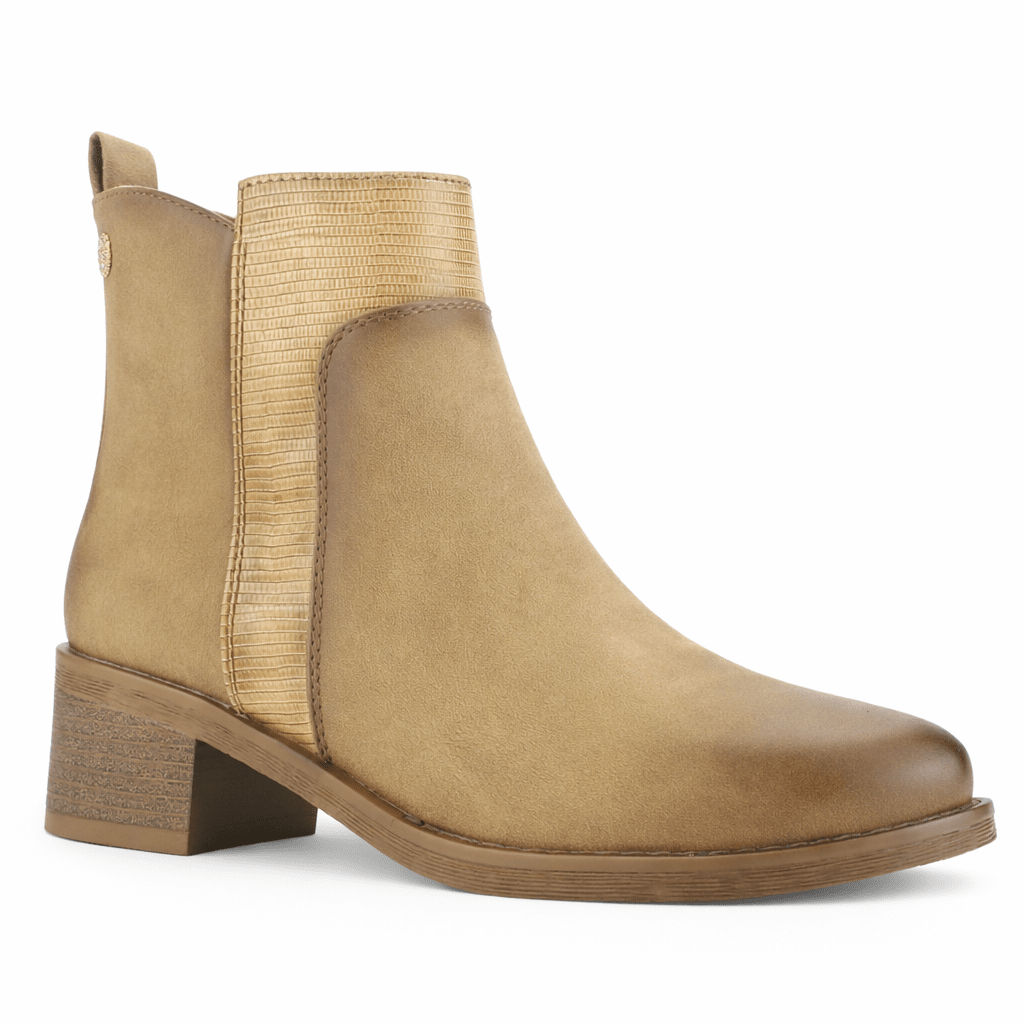 Botin Camel Mujer Casual Chalada Trafa Botines Taco Chalada 
