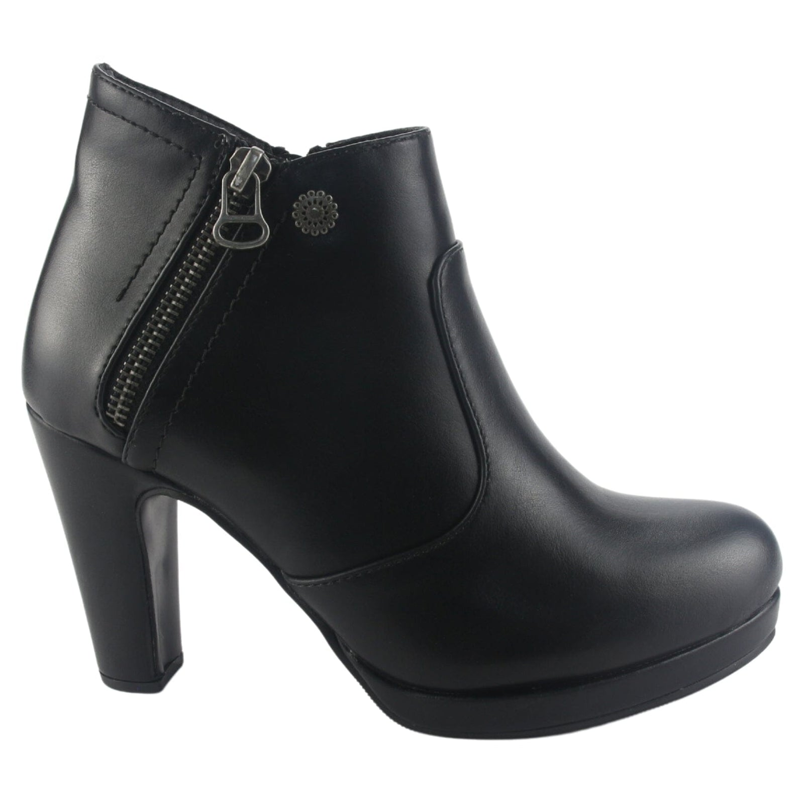 Botin Chalada Mujer Bambina-3 Negro Casual Tacones Altos Chalada 