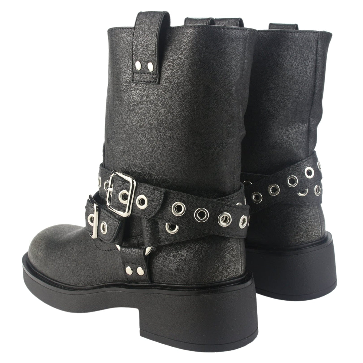 Botin Chalada Mujer Biker-5 Negro Casual Botines Plataforma Chalada 