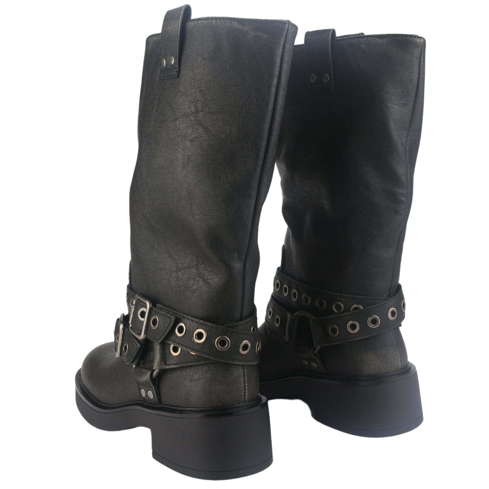Botin Chalada Mujer Biker-6 Negro Casual Botines Taco Chalada 