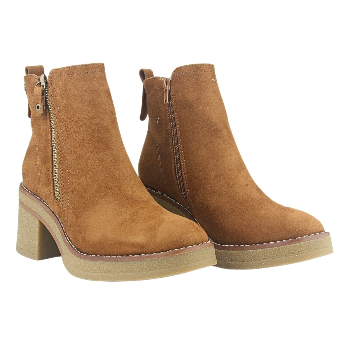 Botin Chalada Mujer Bricca-2 Café Casual Botines Taco Chalada 