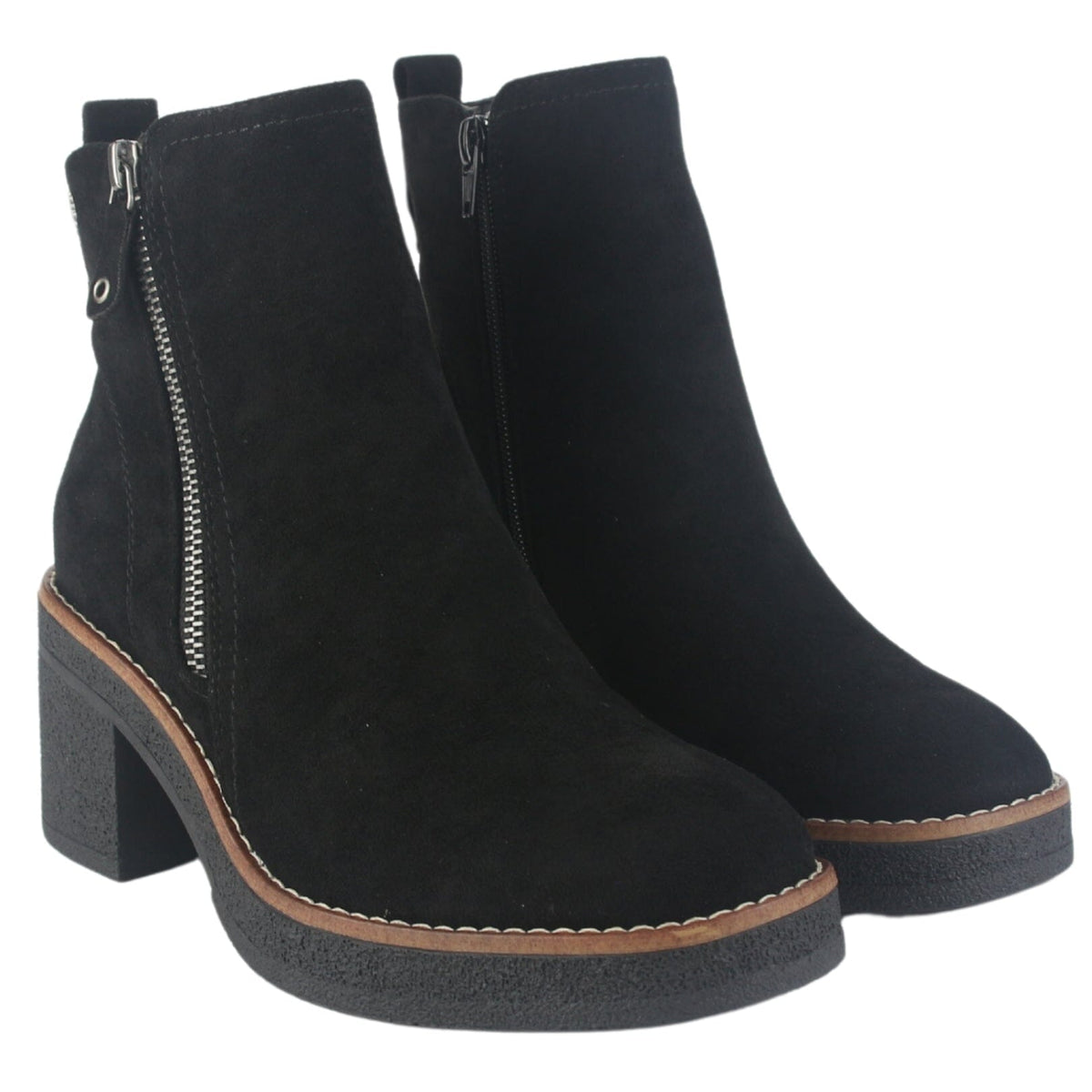Botin Chalada Mujer Bricca-2 Negro Casual Botines Taco Chalada 
