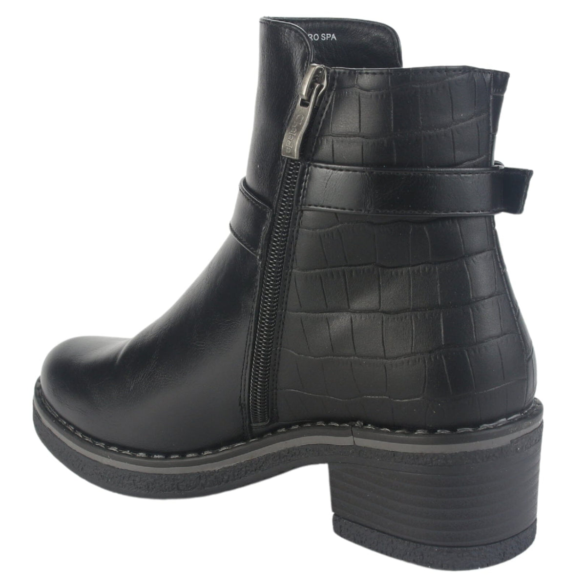 Botin Chalada Mujer Brike-1 Negro Casual Botines Taco Chalada 