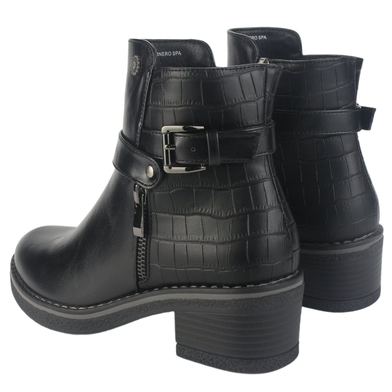 Botin Chalada Mujer Brike-1 Negro Casual Botines Taco Chalada 